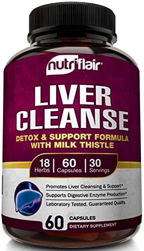 Nutriflair Liver Cleanse Detox & Repair Supplement 60 Veggie Capsules