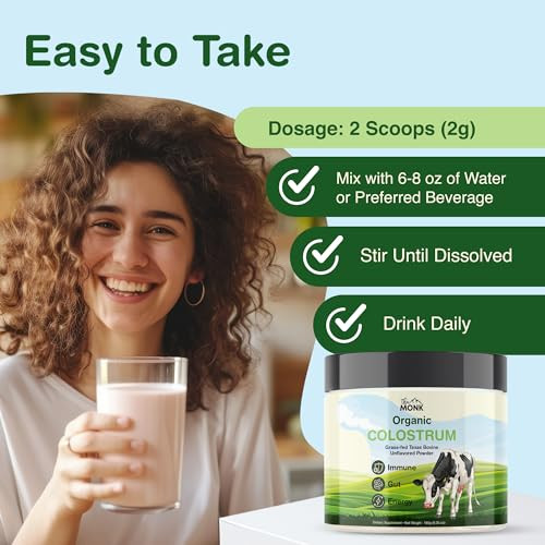 The Monk Colostrum Supplement 90 Servings 635 Oz