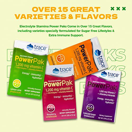 Trace Minerals Power Pak Electrolyte Powder Packets 30 Packets 1200 Mg