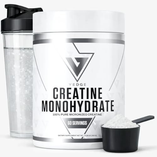 Vedge Vegan Creatine Powder Creatine Monohydrate Micronized Unflavored Creatine Powder Plant 30 Servings 5 G