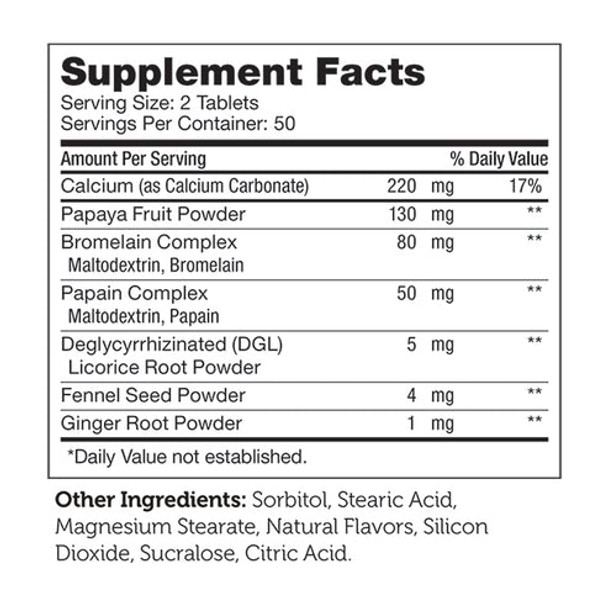 AfterMeals 100 chewable tabs by Advanced Nutrition by Zahler