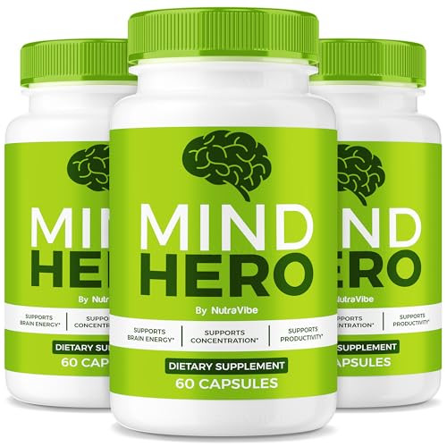 Nutravibe (3 Pack) Mind Hero Capsules 180 Capsules 3 Pack