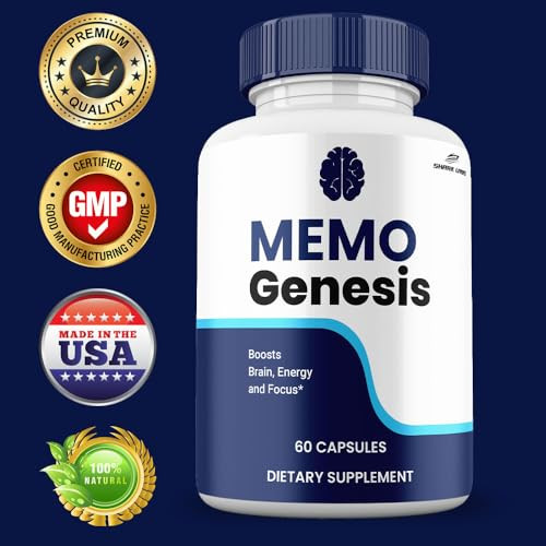 Shark Labs (1 Pack) Memogenesis Capsules Maximum Potency Brain And Focus Supplement 1 Pack