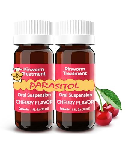 Parasitol 1 Fluid Oz (30Ml) Pinworm Medicine For Family 2 Fl Oz 2 Pack