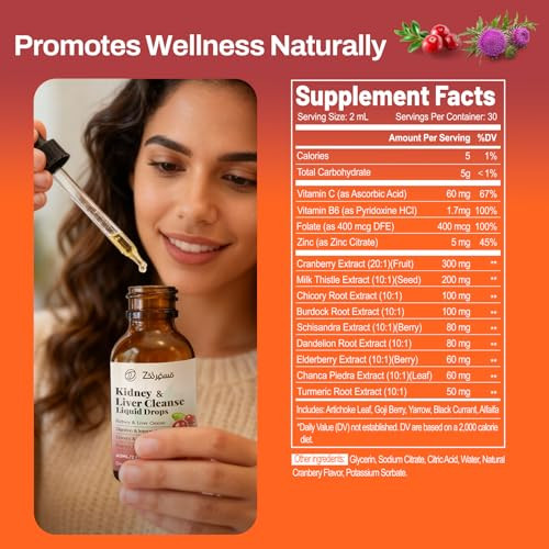 Pavintrix Kidney Cleanse Drops With Cranberry Extract Milk Thistle Chanca Piedra 60Ml
