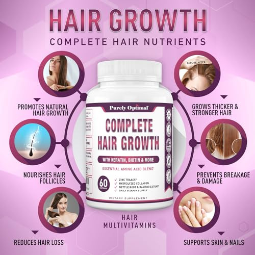 Purely Optimal Hair Growth Vitamins 60 Capsules