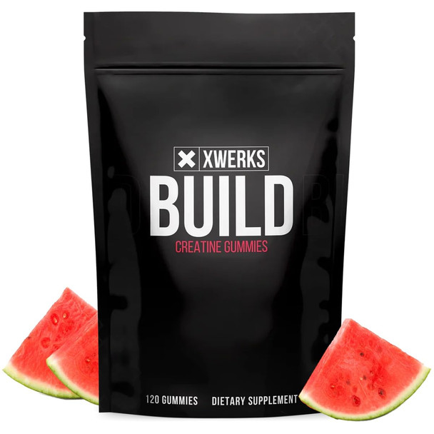 Xwerks Build Creatine Gummies For Men And Women 100% Pure Creatine 120 Count 4G