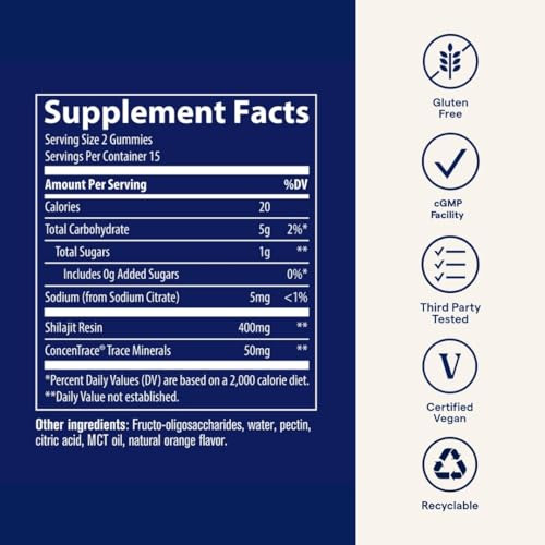Trace Minerals Shilajit Gummies By Trace Minerals
