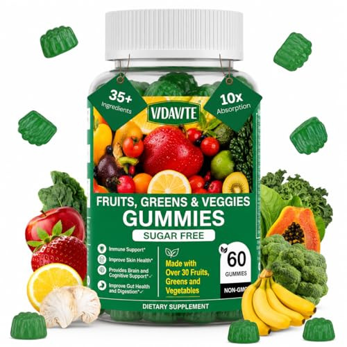 Vidavite Sugar Super Greens Gummies