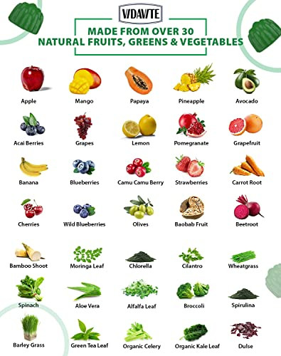 Vidavite Sugar Super Greens Gummies
