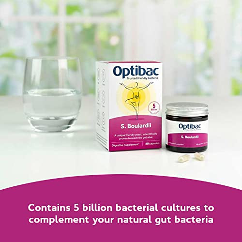 Optibac Probiotics Saccharomyces Boulardii 40 Capsules