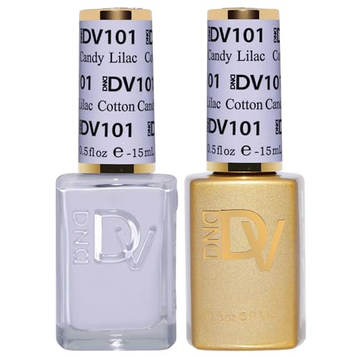 Daisy Dnd Dnd Gel Polish Set Coquette Collection Uv/Led Gel Polish And Air Dry Nail Lacquer Matching Chip- Polish Duo 101 Cotton Candy Lilac 0.5 Fl Oz