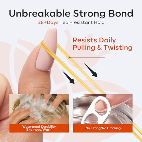 Modelones Semi Solid Nail Glue For Press Ons No Uv Light Needed Quick Drying Gel Nail Glue For Press On Nails Fake Nails Tips Long Lasting Diy Home Salon 10G 2Pcs