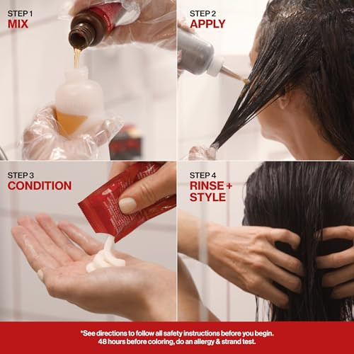 Revlon Colorsilk With Bond Repair Complex Permanent Hair Color 100% Gray Coverage Ammonia Dye Vegan Keratin 45 Bright Auburn 3 Pack