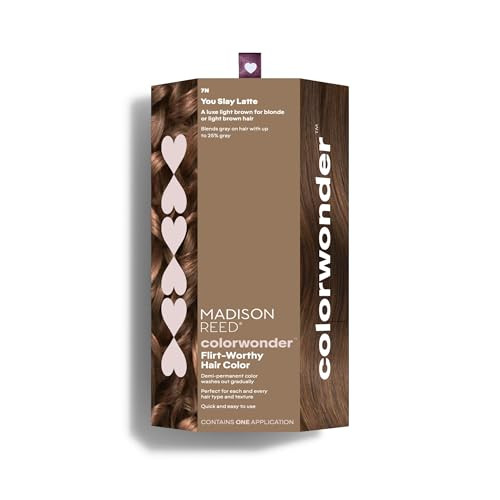 Madison Reed Colorwonder Demi-Permanent Hair Color Kit 7N Luxe Light Brown (You Slay Latte) Blends Up To 25 Gray Lasts 25 Washes Ammonia-