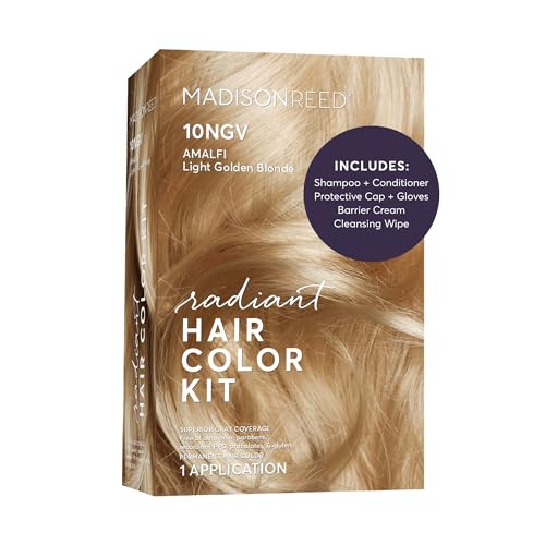 Madison Reed Radiant Hair Color Kit - 10Ngv Light Golden Blonde (Amalfi Blonde) Permanent Hair Dye Dimensional Gray Hair Blending Ppd- & Ammonia- 1 Pack