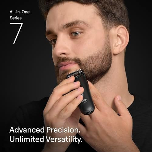 Braun All-In-One Series 7 Men's Electric Beard Trimmer Hair Clipper Shaver & Razor For Face Hair & Body All-In-One Aio 7535 With Gillette Proglide Razor Cordless