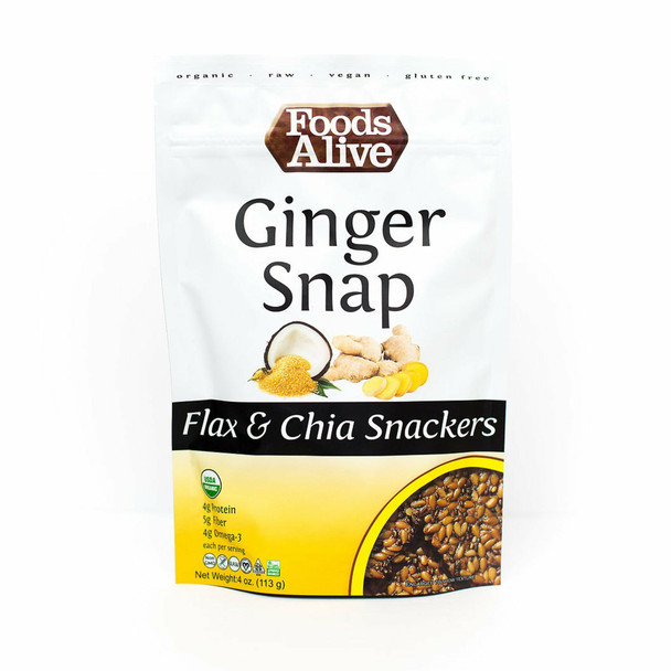 Organic Ginger Snap Snack Crackers 4 oz By Foods Alive Organic Ginger Snap Snack Crackers 4 oz By Foods Alive