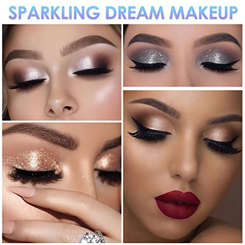 Focallure Glittering Liquid Eyeshadow Quick-Drying Crease Resistant Creates High-Impact Shimmer Diamond Glow Eye Looks Precise Applicator 05 Champagne Shimmer