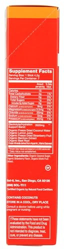 Sol-Ti Organic Strawberry Lemon Hydration Plus Electrolytes 7 Count 0.15 Oz