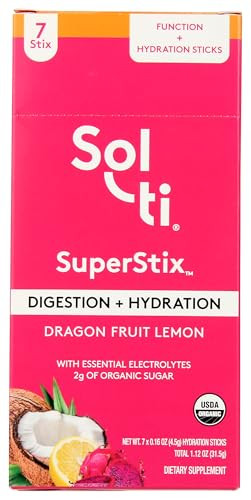 Sol-Ti Organic Dragon Fruit Lemon Hydration Plus Digestion 7 Count 0.16 Oz