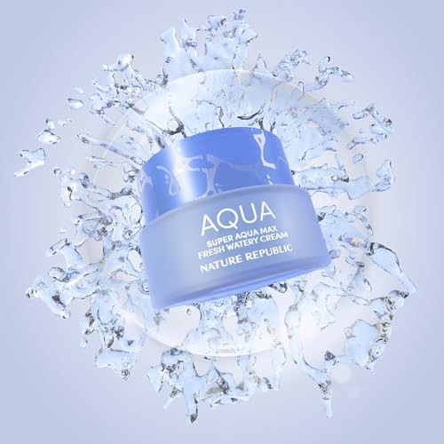 Nature Republic Super Aqua Max Fresh Watery Cream Lightweight Hydrating Face Moisturizer With Deep Sea Water . ( ) 2.7 Fl Oz 80Ml
