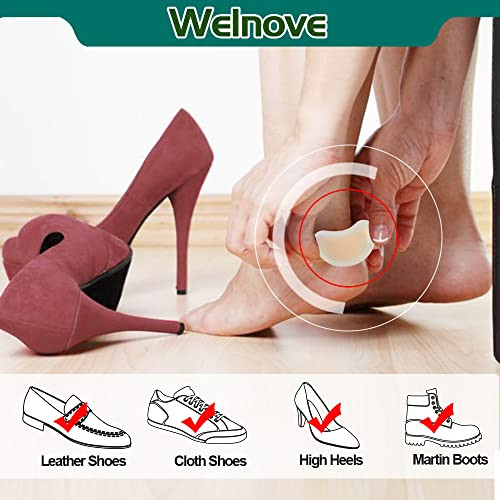 Welnove Blister Pads Adhesive Heels Blister Cushioned Bandages For Blister Prevention Blister Gel Guard Hydrocolloid Pads Heel Protection Pad For Men And Women 14 Packs