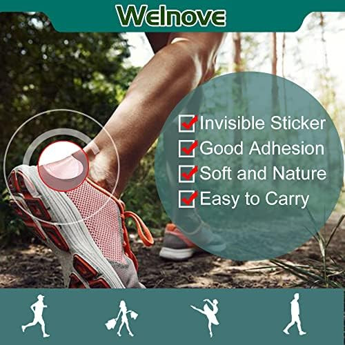 Welnove Blister Pads Adhesive Heels Blister Cushioned Bandages For Blister Prevention Blister Gel Guard Hydrocolloid Pads Heel Protection Pad For Men And Women 14 Packs