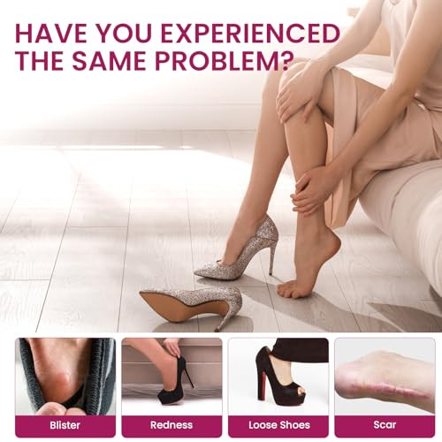 Welnove Heel Pads Grips For Women Shoes - Welnove 4 Paris Adhesive Heel Cushion Inserts Prevent Slipping Rubbing Blisters Foot Pain Improve Heels Pumps Shoe Fit - Heel Pads For Shoes Too Big Beige