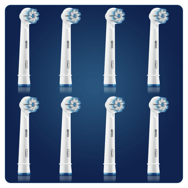 Oral-B Sensitive Clean Brush Heads X 8 Original Refill For Electric Toothbrush White 200 Gram