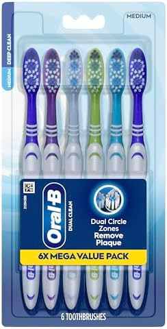 Oral-B Toothbrush Dual Clean Medium 6 Count