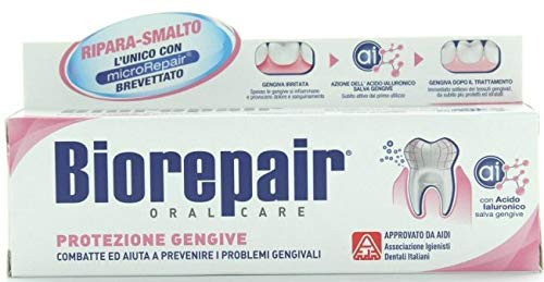 Biorepair Protezione Gengive" (Gum Protection) Toothpaste With Microrepair 2.5 Fluid Ounce ( ) Tube ( ) [ Italian Import ] 75Ml Pack Of 2