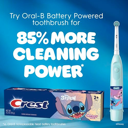 Oral-B Kid's Electric Battery Powered Toothbrush Featuring Extra Soft Color Changing Bristles For Ages 3+