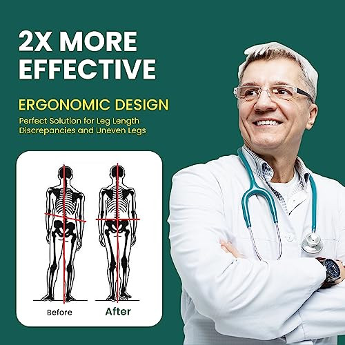 Welnove Adjustable Heel Lifts For Men Shoes  Welnove 4 Layers 1 Inch Orthopedic Height Increase Insert For Achilles Tendonitis Heel Pain Leg Length Discrepancy Plantar Fasciitis Shoe Lifts Large 1 Pair