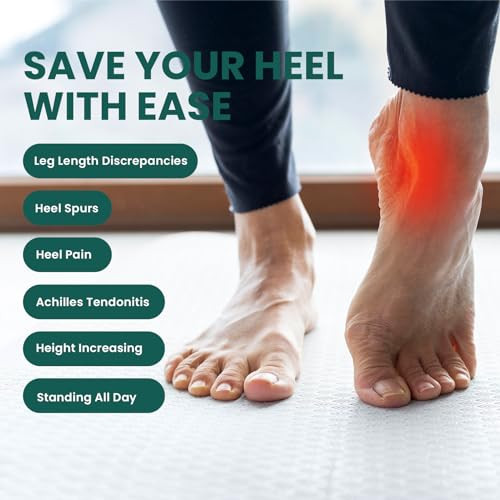 Welnove Adjustable Heel Lifts For Men Shoes  Welnove 4 Layers 1 Inch Orthopedic Height Increase Insert For Achilles Tendonitis Heel Pain Leg Length Discrepancy Plantar Fasciitis Shoe Lifts Large 1 Pair