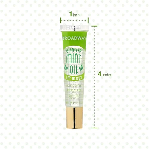 Ruby Kisses Broadway Vita-Lip Clear Lip Gloss (Mint Oil ) Ultra-Hydrating & Soothing Formula With Vitamin Oils High-Shine Non-Sticky Finish Nourishing Glossy Lip Balm With Cooling Effect 3 Pack