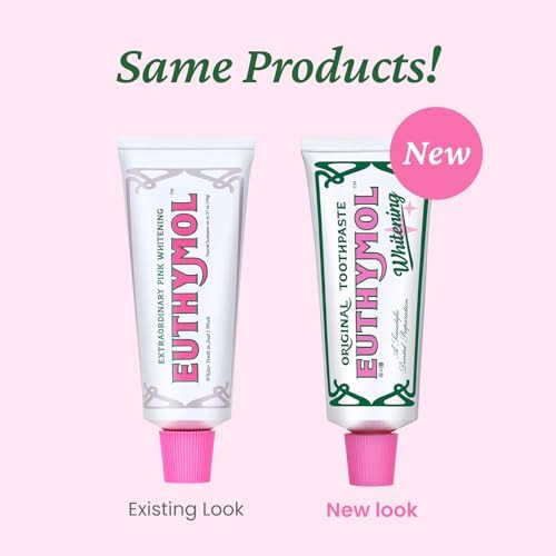 Euthymol Whitening Toothpaste Set ( 2 Sqeezer Set) - Stain Removal In 2 Weeks Long-Lasting Freshness For Sensitive Gum & Teeth. Bad Breath Cavity Prevention 3.7Fl Oz