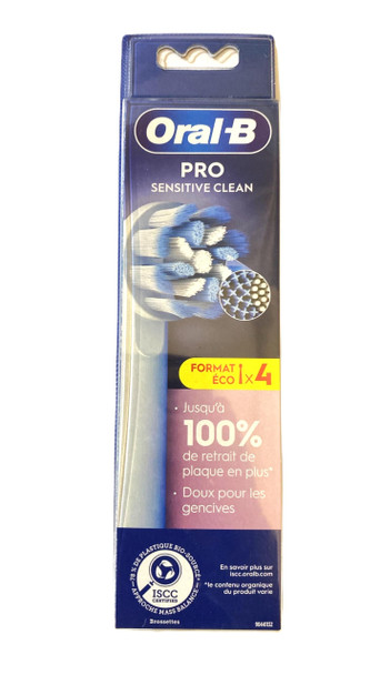 Oral-B Pro Sensitive Clean Brush Heads Extra Soft Bristles Compatible With Oral-B Electric Toothbrush Handles (International Version) Pack Of 4