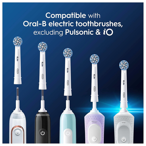 Oral-B Pro Sensitive Clean Brush Heads Extra Soft Bristles Compatible With Oral-B Electric Toothbrush Handles (International Version) Pack Of 4