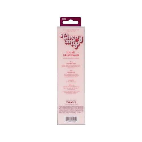 Real Techniques Cherry On Top It S All Blush Brush Dual-Ended & Multipurpose Makeup Brush For Powder Liquid & Cream Blush Synthetic Bristles Vegan & Cruelty- Face Brush 1 Count