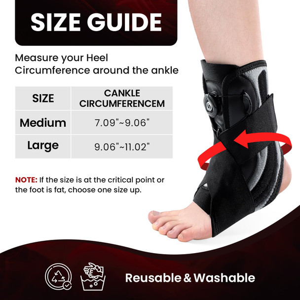 Welnove Ankle Brace Metal Support For Men & Women Prevention Of Sprained Ankles With Metal Springs Ankle Support For MenComfortable Compression & Breathable Design Injury Recovery(1 UnitL)