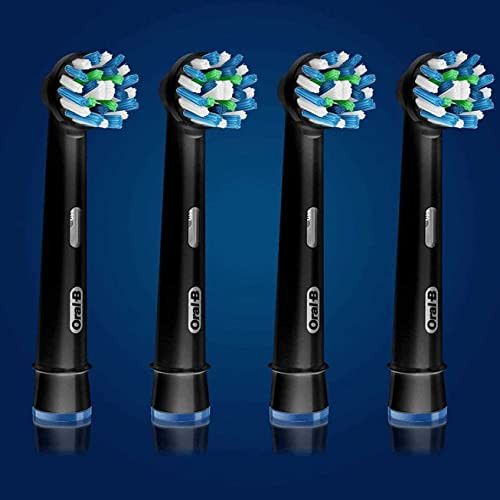 Oral-B Crossaction Electric Toothbrush Brush Head Refills Black ( ) 4 Count Pack Of 1