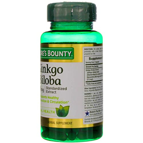 Nature's Bounty Ginkgo Biloba Double Strength 120 Mg 100 Capsules Pack Of 2