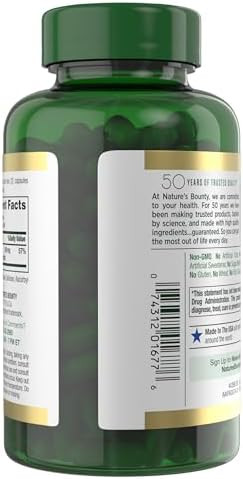 Nature's Bounty High Absorption Magnesium Glycinate For Supporting Muscle Relaxation And Bone Heart & Nerve Health Non-Gmo Gluten- Vegetarian /60 Servings 240 Mg 120 Count