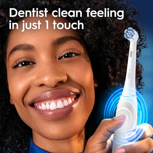 Oral-B Rechargeable Electric Toothbrush Io Limited Simple Clean 3 Cleaning Modes Automatic Pressure Sensor To Protect Gums Travel Case Peach
