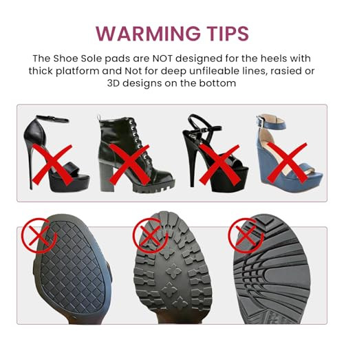 Welnove High Heels Comfort Pads For SoleShoe Sole Protector Grips For HeelsNon-Slip & Shock Absorbing Shoe Cushion Pads All Day Comfort Foot Insert To Prevent Feet Sliding- Black 1 Pairs