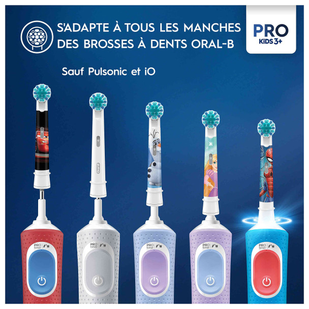 Oral-B Pro Kids Electric Toothbrush Head With Disney Frozen Characters Extra Soft Bristles For Ages 3+ Toothbrush Heads White Pack Of 4