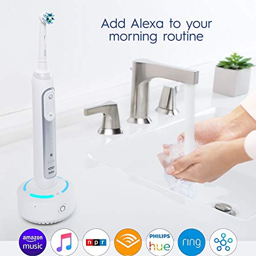 Oral-B Electric Toothbrush Alexa Built-In Dash Replenishment Enabled White Smart Brushing System
