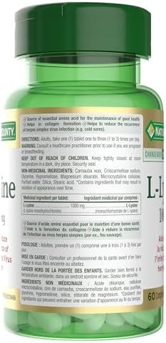 Nature's Bounty L-Lysine 1000 Mg 60 Tablets
