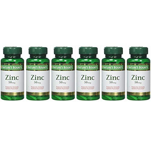 Nature's Bounty Zinc Caplets 100 Ea 50 Mg Pack Of 6